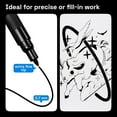 thumbnail image 2 of ARTISTRO 5 Black Paint Pen for Rock, Glass, Ceramic, Wood, Tire, Fabric, Metal, Canvas, Marking, Painting - Set of 5 Acrylic Paint Markers Water-based, 2 of 7