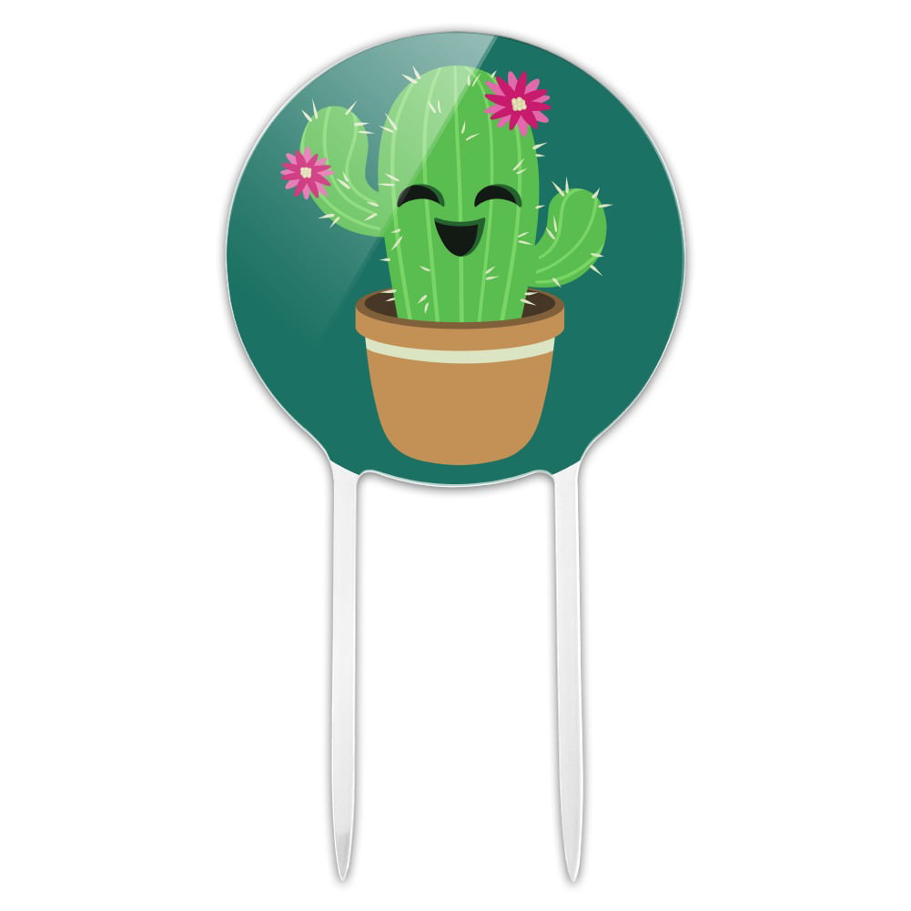 Cute Cactus in Pot with Pink Flowers Garden Yard Flag 