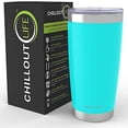 thumbnail image 4 of Stainless Steel Tumbler with Lid and Straw - Teal by Chillout Life for Unisex - 20 oz Tumbler, 4 of 10