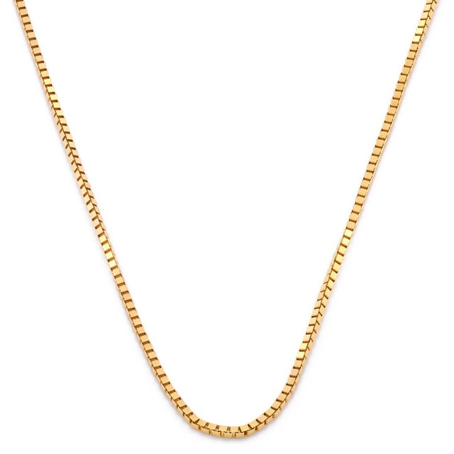 Cadena Cubo Oro Italiano Sólido 14K 50 cm amarillo Casa del Anillo