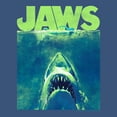 thumbnail image 2 of Boy's Jaws Neon Poster  Pull Over Hoodie Navy Blue Heather Medium, 2 of 4
