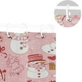 thumbnail image 5 of FREEAMG Cartoon Snowman Pink Shower Curtain - 72x72 Inch Waterproof Fabric Shower Curtains with 12 Hooks - Modern Home Bathroom Hotel Spa Decorations, 5 of 5