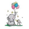2 hilos elefante conejo bordado parcial estampado punto de cruz decoración del hogar Hugtrwg Para estrenar