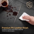 thumbnail image 3 of Furmax 66.5" Oversized Floor Sofa Couch, 2-Seater Leather Lazy Sofa Chair with Cup Holders for Gaming, Movie Nights, Living Room & Dorm, No Assembly Required, Black, 3 of 7