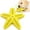 Yellow, variant on Dog Chew Toys Squeaky Dog Toys Dog Water Floating Toys Starfish Natural Tooth Brush Teeth Cleaning Toy for Small Medium Dog