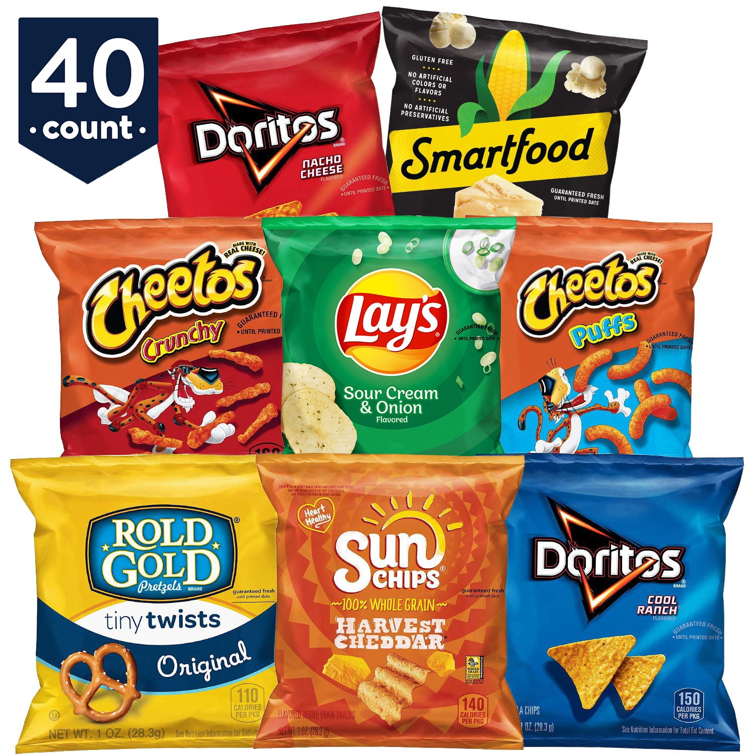 Photo 1 of Frito-Lay Fun Times Mix Snacks Variety Pack, 40 Count   exp date 05/2024 