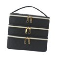 thumbnail image 4 of Bolsa de aseo, bolsa de mano, bolsa de maquillaje para mujer, para acampar, juegos de manicura, juego de brochas Negro, 4 of 9
