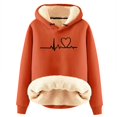 thumbnail image 3 of XINXIAOO Womens Hoodies Long Sleeve Hoodie Pullover Sweatshirts Cozy Sweatshirts for Women Orange Sweatshirt Winter Tops Women Fashion, 3 of 3