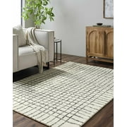 BoutiqueRugs Yates Contemporary Area Rug - Ivory, Charcoal - 2 x 3