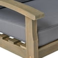 thumbnail image 4 of Keanu Outdoor Acacia Wood Loveseat and Coffee Table Set with Cushions, 4 of 9