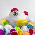 thumbnail image 3 of Clasificador de forma de juguete Sunnimix 12 piezas de Huevos de forma y color pollo juguetes sensoriales, 3 of 8