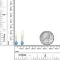 thumbnail image 3 of Gem Stone King 10K Yellow Gold Swiss Blue Topaz and White Zirconia Drop Dangle Earrings for Women (1.28 Cttw, Gemstone November Birthstone, Oval 6X4MM), 3 of 3
