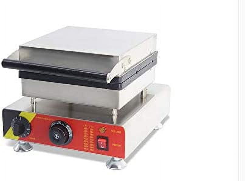EQCOTWEA Electric Waffle Baker Maker Rectangle Commercial Nonstick 10Pcs