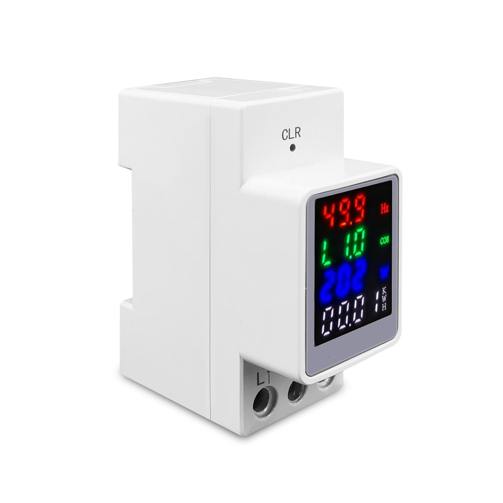 4IN1 Din Rail AC 100A Voltage Current KWH Electric Energy Monitor Meter Voltmeter Ammeter Wattmeter ,Easy to Install