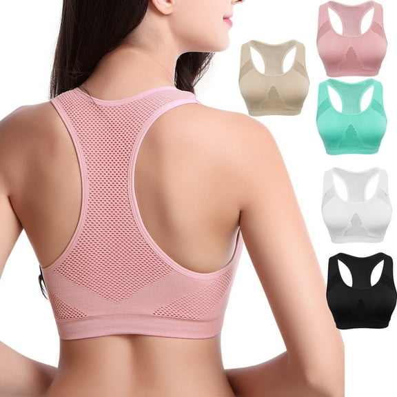 URMAGIC Womens 1/2 Pack Racerback Sports Bra-Seamless High Impact Yoga Workout Fitness Crop Tops