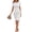 White, variant on Women's Lace Floral Midi Wrap Dress – Round Neck Short Sleeve, Slimming Waist-Hugging Silhouette Vacation Dress White,L