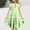 Green, variant on JUSLIO Girls Plaid Dress with Pockets Crew Neck Short Sleeve Casual Dresses Size 6 Y