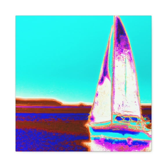 Sailboat Pop Art Glow - Canvas