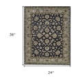 thumbnail image 3 of 2' X 3' Blue Gray And Taupe Wool Floral Tufted Handmade Stain Resistant Area Rug, 3 of 5