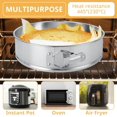 thumbnail image 5 of Zkca 3 Pack Springform Pan Set (9" 10" 11") Stainless Steel Cheesecake Pan Springform Cake Pan with Removable Bottom, Nonstick Round Springform Baking Pan for Cheesecake A417, 5 of 7