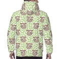 thumbnail image 7 of Naloa Cute Animal Sloth On A Branch Men's Casual Hooded Collar Drawstring Hoodies Pullover Sweatshirts Casual Long Sleeve Shirts-4X-Large, 7 of 7