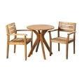 thumbnail image 7 of Noble House Stamford 3 Piece Wooden Patio Bistro Set in Teak, 7 of 7