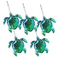 thumbnail image 1 of Cute Turtle Sequin Keychain Set - 5pcs Tortoise Sea Animal Keyring for Ocean Party, Beach Birthday, Baby Shower - Perfect Purse or Backpack Charm, 1 of 4