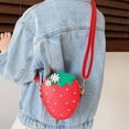 thumbnail image 6 of Women Cute Strawberry Purse Cartoon Messenger Crossbody Handbag Women Outdoor Casual Daily Use Shoulder Bag Small Coin Wallet, 6 of 7