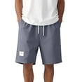 thumbnail image 2 of TKKCS Mens Casual Drawstring Shorts- Lightweight Elastic Waist Daily Wear Breathable Flat Front Summer Beach Shorts with Pockets Dark Gray Size 2XL, 2 of 7