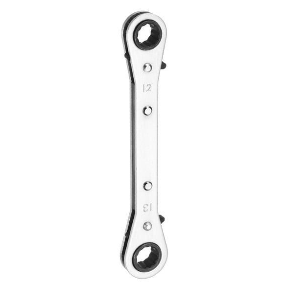 Uxcell 12x13mm Metric 180° Double Box End Reversible Ratcheting Wrench, Silver Grey