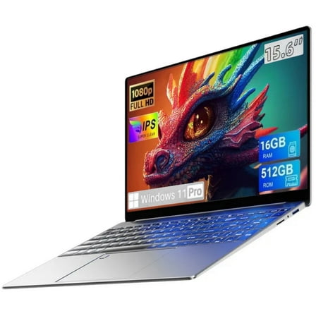 TOEMAAGICE Laptop Intel Celeron N95 16GB 512GB 15.6'' FHD Windows 11 Pro