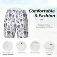 thumbnail image 5 of Sigee Lavender Bicycle Print Mens Swim Trunks with Compression Liner Quick Dry Swim Stretch Beach Shorts with Pockets,S-3XL, 5 of 7