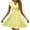 Yellow, variant on yillto Flowy Dresses for Women Mini Striped Printed Ruffle Short Sleeve A-Line Dress Summer Loose Beach Dress