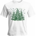 thumbnail image 1 of Camisetas gráficas informales de manga corta con árbol de Navidad verde para hombre, 1 of 8