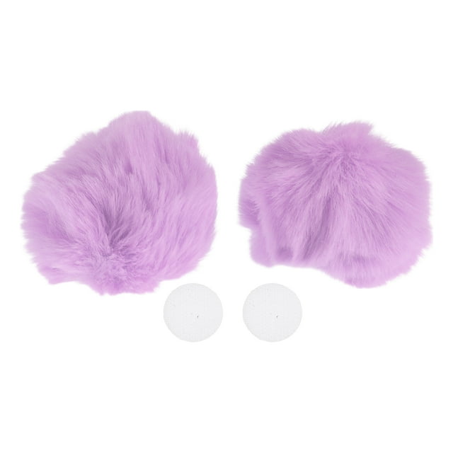 Accesorios de Casco de Motocicleta Decoración Orejas de Oso Redondas para Cascos de Motocicleta Bicicleta Esquí Púrpura Claro Pegatina 1 Juego