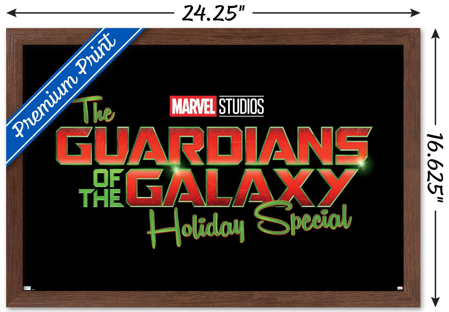 Marvel Guardians of the Galaxy Holiday Special - Logo Wall Poster, 14.725" x 22.375", Framed