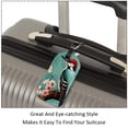 thumbnail image 3 of Square 2Pack PU Leather Woodpecker Cruise Luggage Tag with Privacy Cover and Name ID Tag for Travel Handbags Backpacks Luggage Tags, 3 of 6