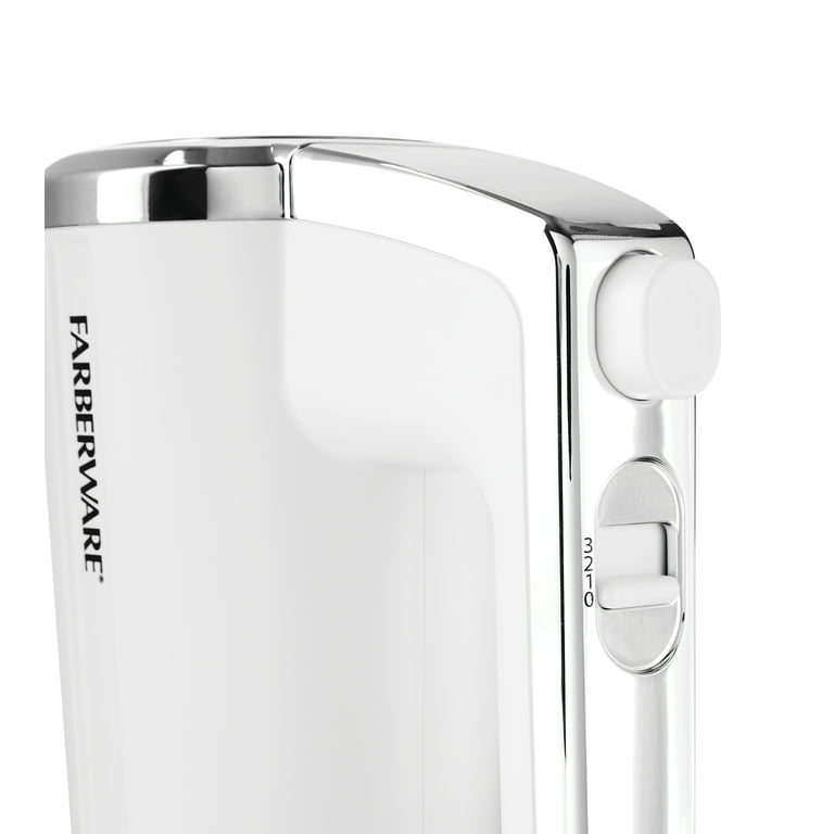 Farberware Cordless Rechargeable 3 Speed Hand Mixer, White, New