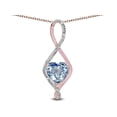 thumbnail image 3 of Star K� 8mm Genuine Sky Blue Topaz Heart Infinity Loop Pendant Necklace, 3 of 9