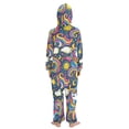 thumbnail image 3 of The Unicorns Pattern One Piece Pajamas Soft Jumpsuit Cozy Sleep and Play Romper Zipper and Pockets 4T, 3 of 8