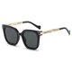 thumbnail image 1 of Gafas de sol cuadradas de cadena con montura grande, gafas de sol de tendencia de tiro callejero de moda, hechas de PC, 1 of 5