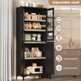 thumbnail image 4 of Luku Vertical Storage Cabinet with Glass Door 71" Tall 5-Tier Adjustable Shelf Cabinet for Home, 4 of 9