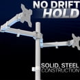 thumbnail image 2 of VIVO White Dual Monitor Adjustable Desk Mount, Fits Ultrawide Screens up to 38", 2 of 8
