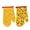 Yellow, variant on 2Pcs High-temperature Thick Hot Insulation Microwave Oven Gloves Cooking Cotton Oven Mitts Kitchen Home Supplies