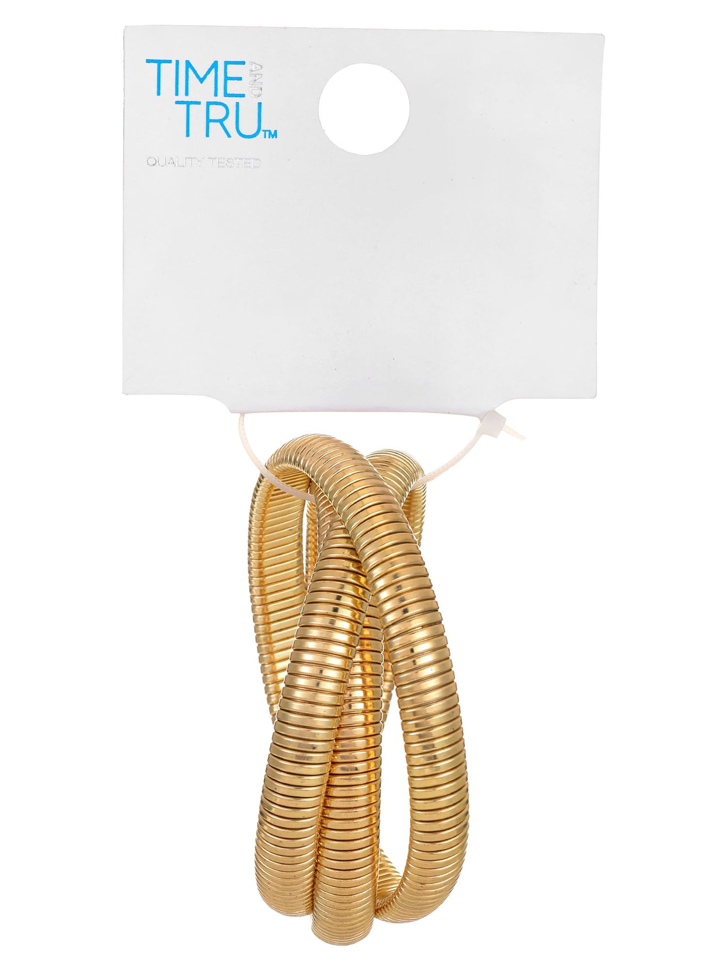 Time and Tru Women's Gold-Tone Twist Bangle Bracelet, 1 Piece - image 3 of 5