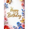 thumbnail image 4 of Floral Design Birthday Banner Butterfly Nature Theme for Celebration Party Indoor Outdoor, 4 of 8