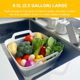 thumbnail image 6 of Collapsible Dish Basin & Sink Tub with Drain Plug – 2.4 Gal Bottle Wash Basin, Bottle Washing Bin for RV, Camping, Kitchen | Collapsible Water & Bottle Basin (Grey), 6 of 7