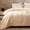 Beige, variant on Sonive Washed Comforter Set Full Size - 3 Pieces Soft Luxury Cationic Dyeing Bedding Sets, Linen-Like Texture Breathable Wrinkle Bed Sets, Dark Grey