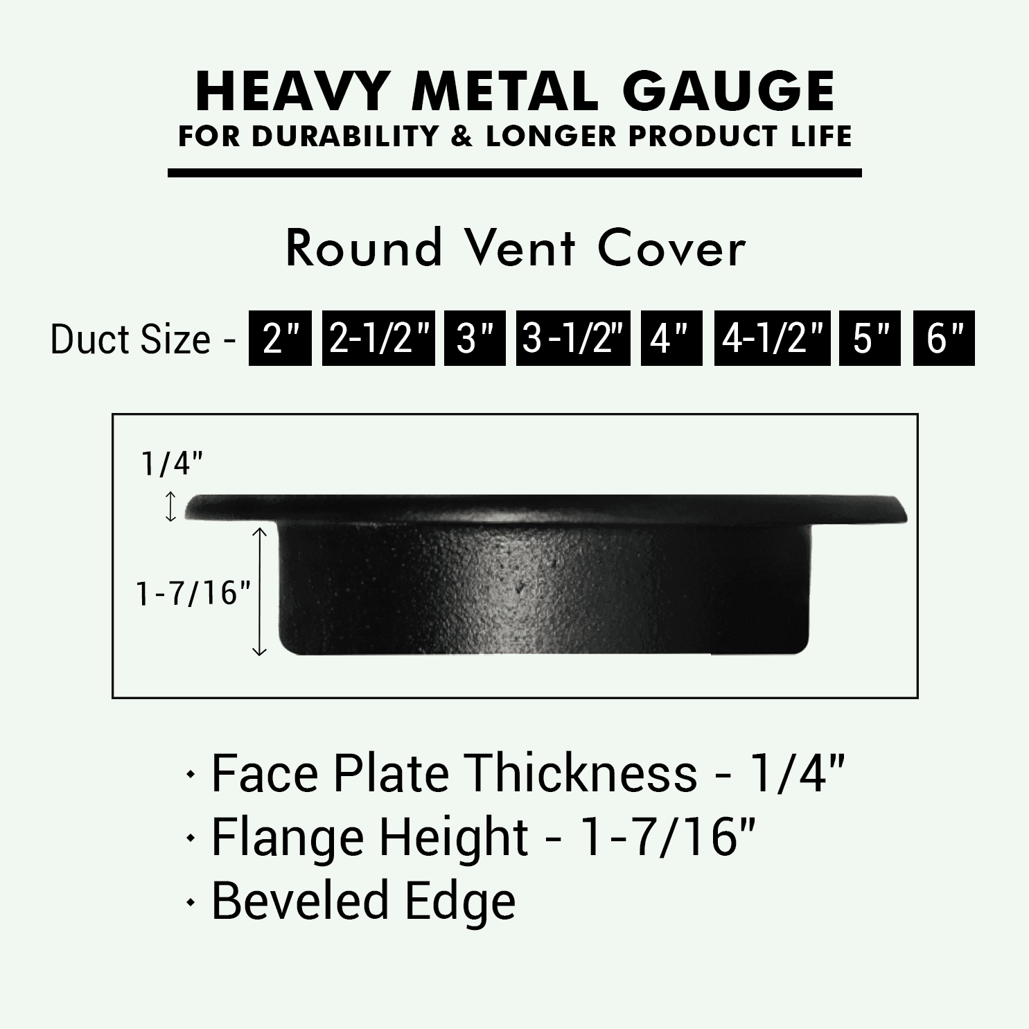Achtek 4" Duct Opening Solid Cast Aluminum Round Grille ( 5-1/2" Round Overall) | Powder Coated White - With Holes for Wall / Ceiling
