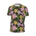 thumbnail image 6 of Wukai Colorful Roses Print Men's Short-Sleeved Mesh T-Shirt,Quick-Dry Short Sleeve Workout T-Shirt-5X-Large, 6 of 8